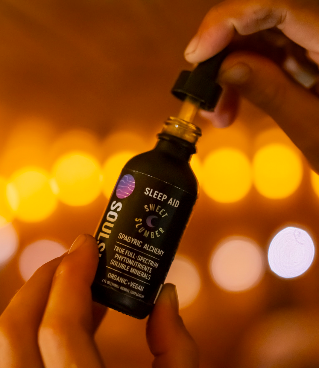 Image of Soulside Sweet Slumber, a premium organic natural herbal sleep aid that actually works, formulated with plants to help you naturally fall asleep and stay asleep.